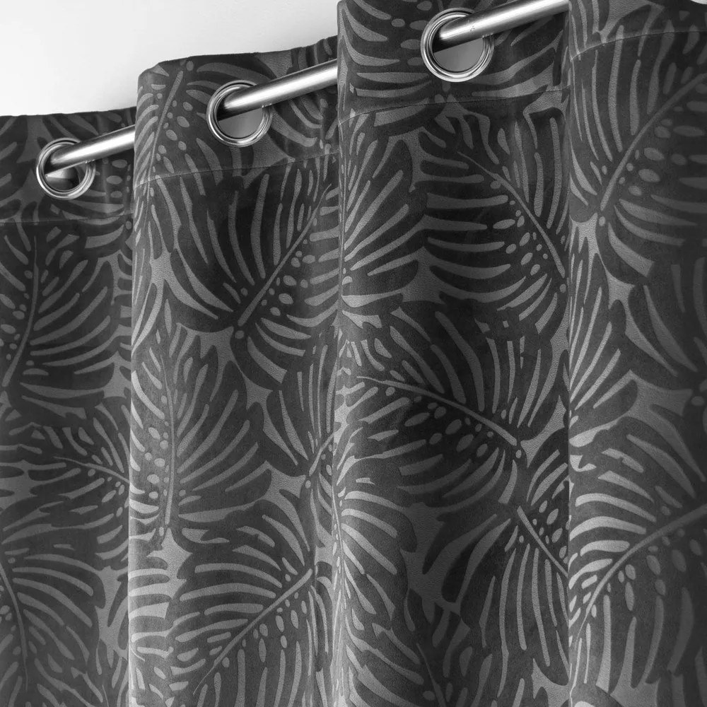 Antracitszürke bársony függöny 140x240 cm Analia – douceur d'intérieur