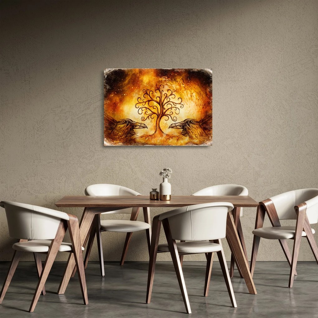 Természetes absztrakt kép fáról (üvegen) (70x50 cm)