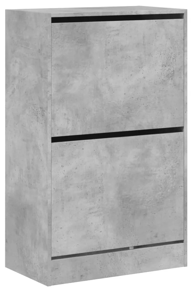 betonszürke szerelt fa cipőszekrény 60 x 34 x 96,5 cm