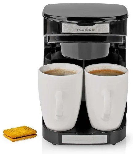 Nedis KACM140EBK - Kávégép két csészéhez 450W/230V 0,25 l