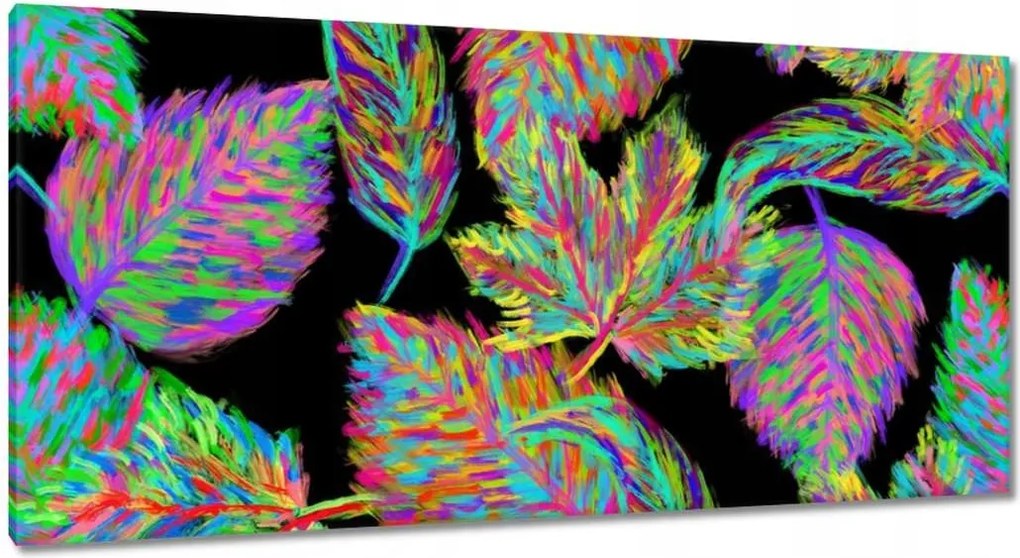 Vászonkép 115x55 Színes levelek Levelek