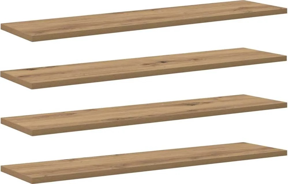 vidaXL Polcos könyvespolc 4 pcs Barna 80 x 20 x 1,5 cm Faanyag