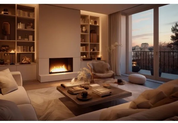 InFire - Beépített BIO kandalló 49,4x84,4 cm 3,5kW fekete