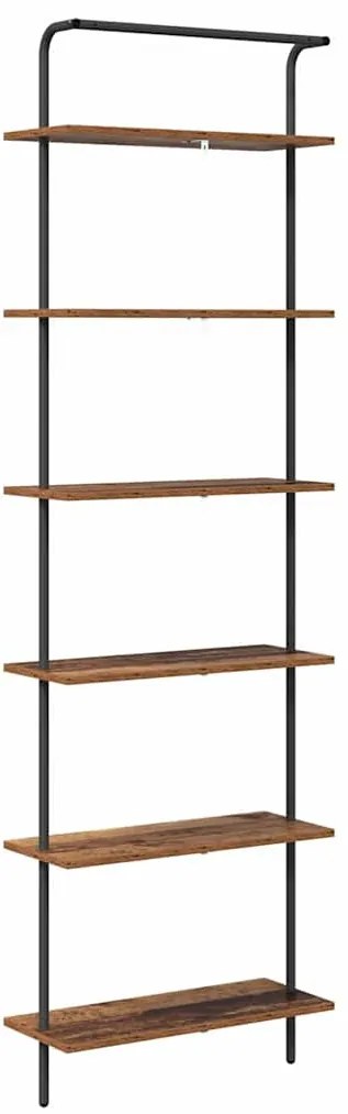 Könyvespolc Régi fa 60 x 24 x 203 cm Faanyag