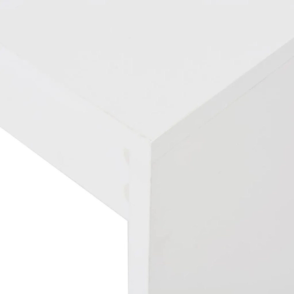 Fehér bárasztal polccal 110 x 50 x 103 cm