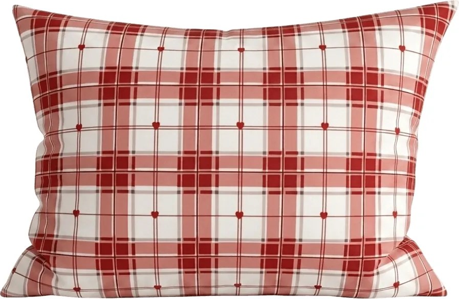 Mikroszálas párnahuzat TARTAN HEART 70x90 cm, színes