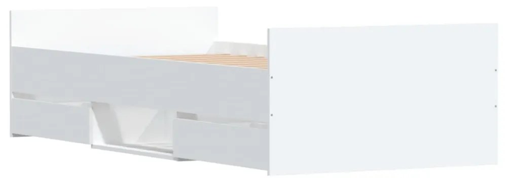 fehér ágykeret fej- és lábtámlával 100 x 200 cm
