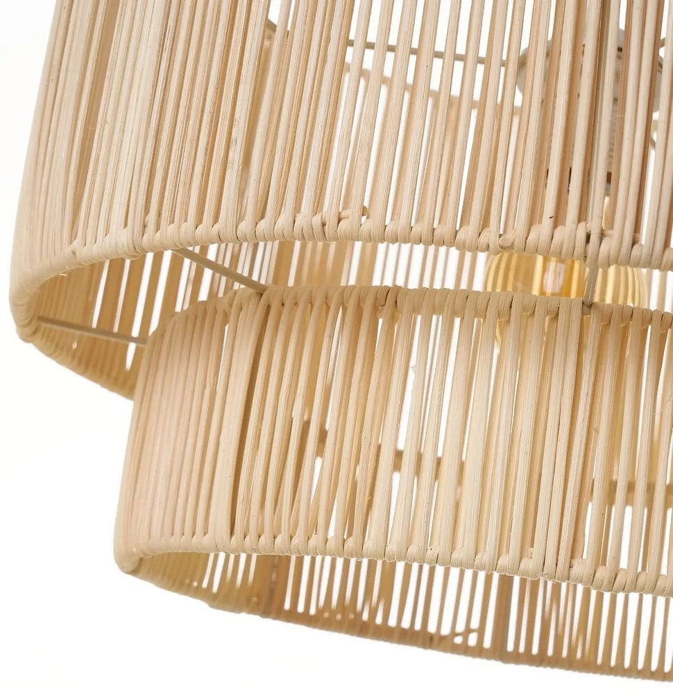 Natúr színű rattan mennyezeti lámpa rattan búrával ø 38 cm Natural Way – Casa Selección