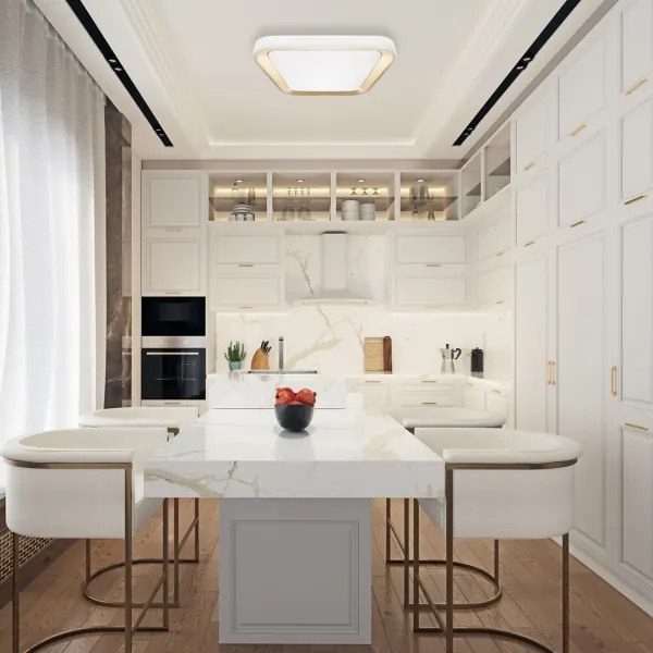 QUADRO LED 66W stropní stmívatelné svítidlo 3000-6000K bílá/zlatá + DO