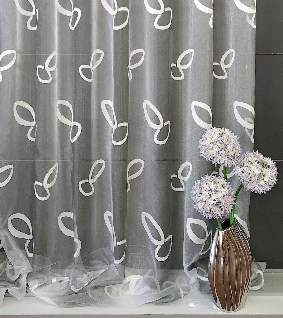 Függöny méterben 320cm grafit körök modern csoda