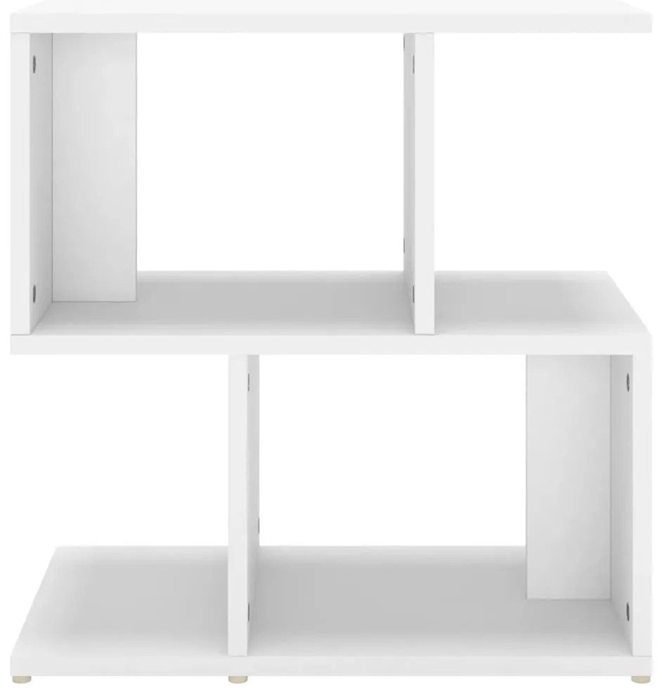 Fehér szerelt fa éjjeliszekrény 50 x 30 x 51,5 cm