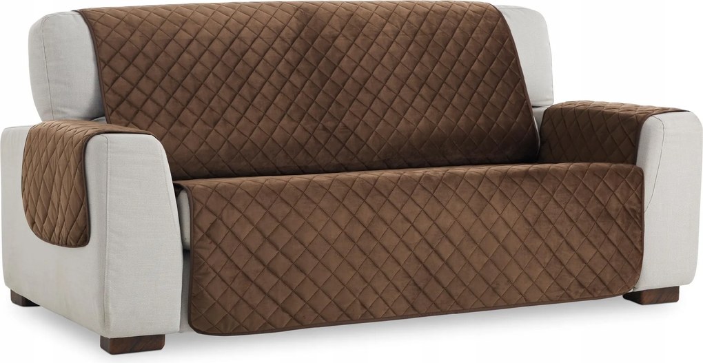 Ágytakaró velúr kétszemélyes kanapéhoz steppelt huzat 110 cm