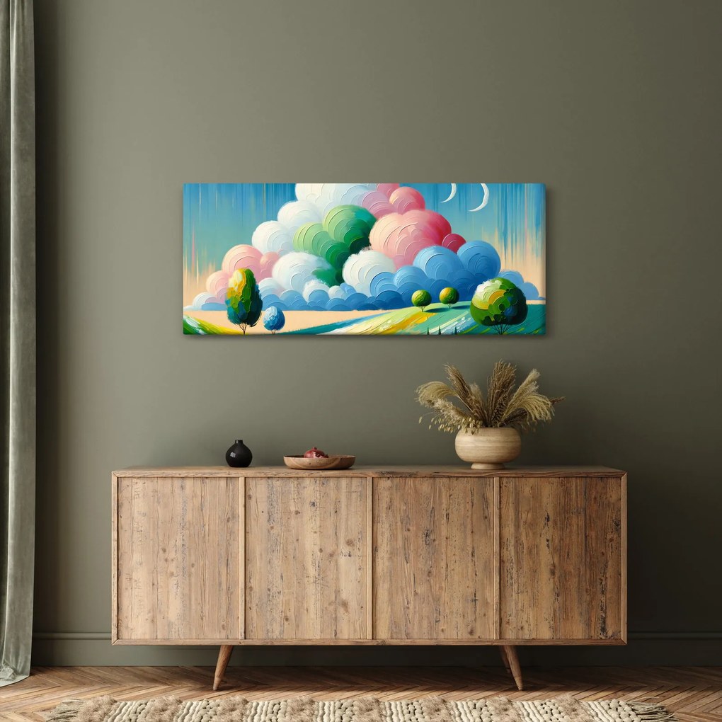Kép - Tájkép felhővel (120x50 cm)