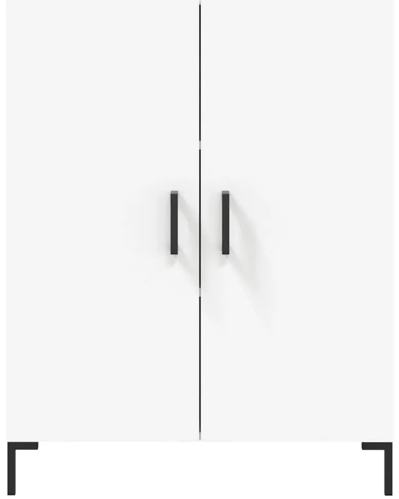 fehér szerelt fa magasszekrény 69,5 x 34 x 180 cm