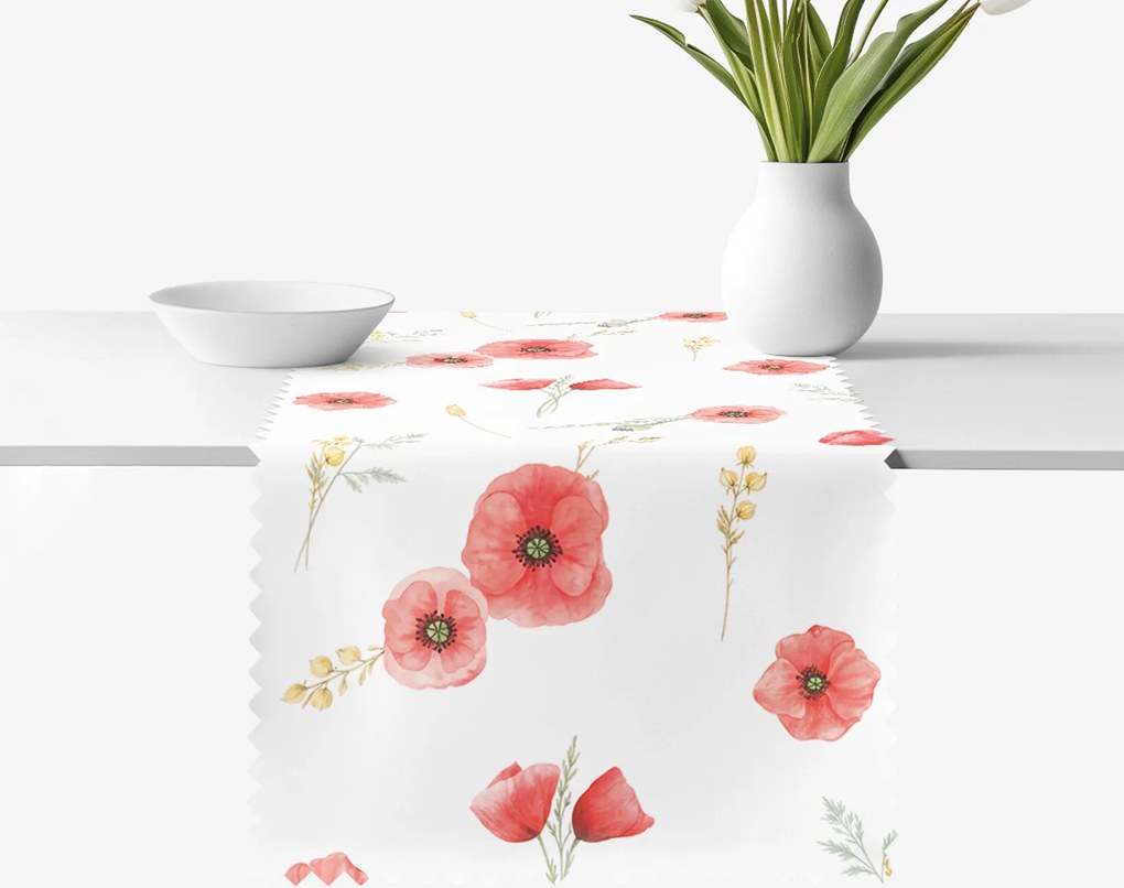 Goldea teflonbevonatú asztali futó - pipacsok 50x140 cm