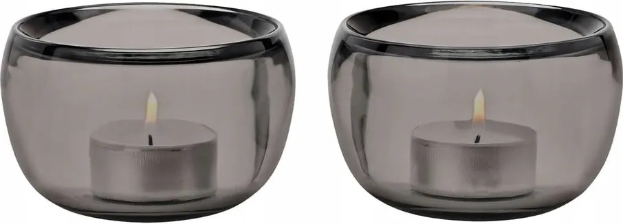 Stelton Ora Gyertyatartó Tealight 2 db-os Szürke Smoke