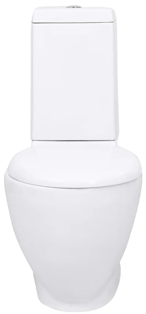 Fehér kerámia WC öblítőrendszerrel