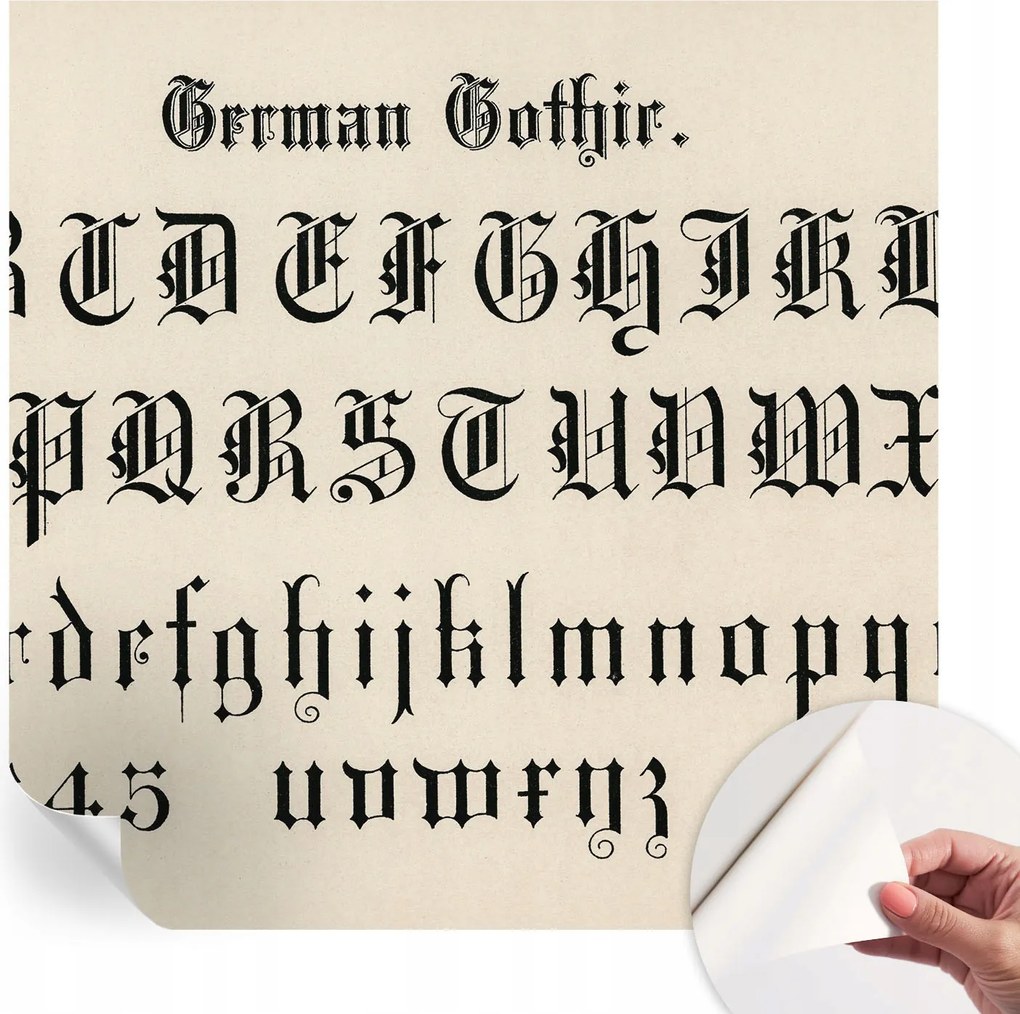 Öntapadós tapéta Fali furnér 3D hatás Gótikus betűk 250x250 cm