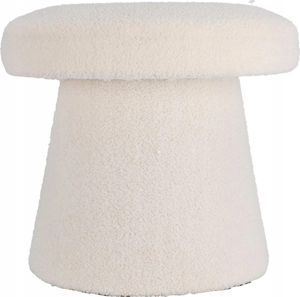 Teddy puff fehér 38x38xh43 cm Modern Forma Japandi Stílus Krémszínű