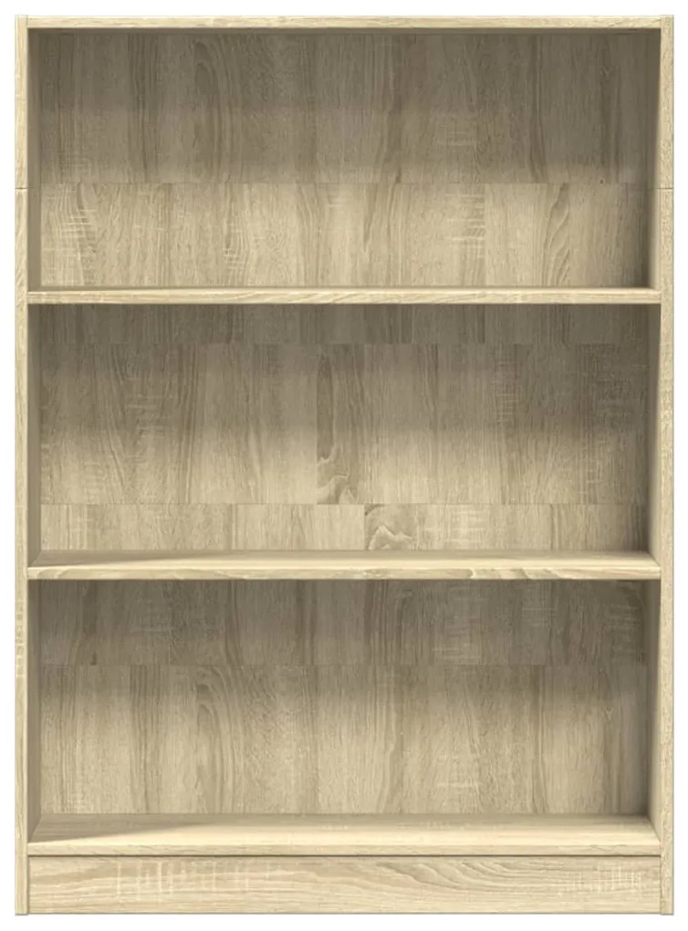 sonoma tölgy színű szerelt fa könyvespolc 80 x 24 x 109 cm