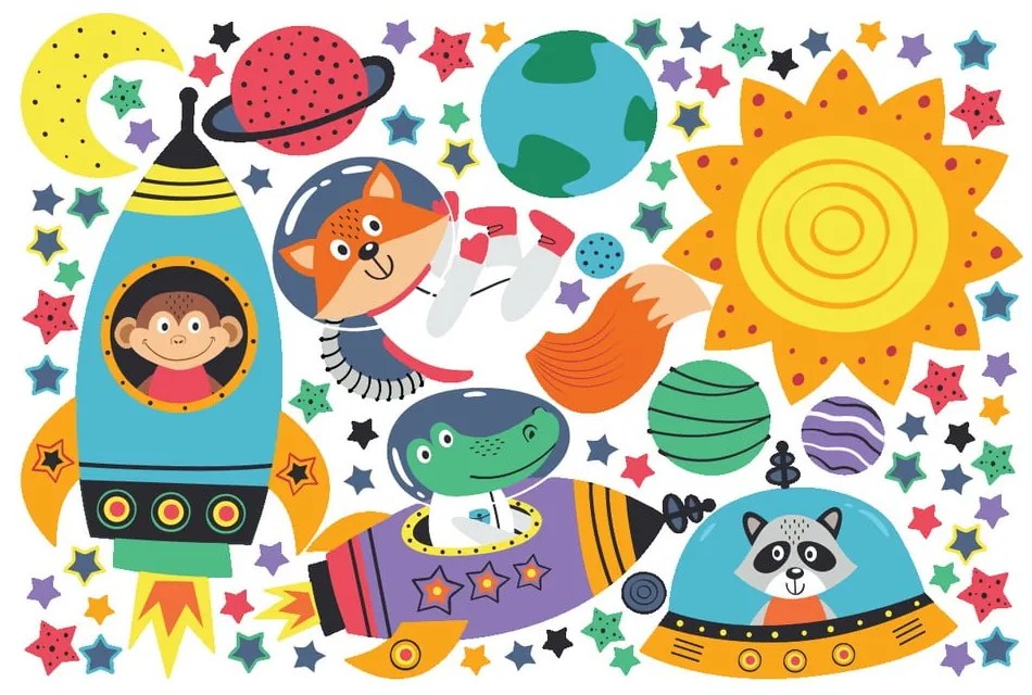 Space dekorációs gyerek falmatrica - Ambiance
