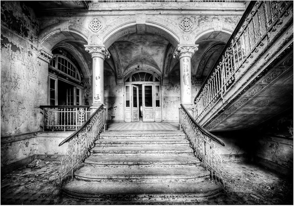 Fotótapéta lépcső régi épület tégla fotótapéta Ragasztó Ajándék