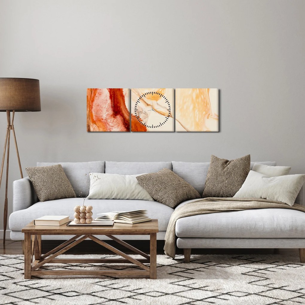 Kép - Absztrakt festészet (órával) (90x30 cm)