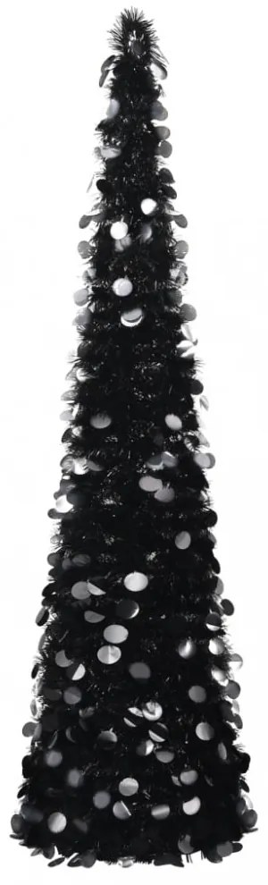 fekete pop-up PET műkarácsonyfa 180 cm