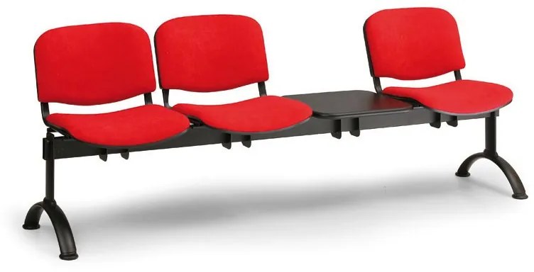 VIVA kárpitozott pad, 3 üléses + asztal - fekete lábak, zöld