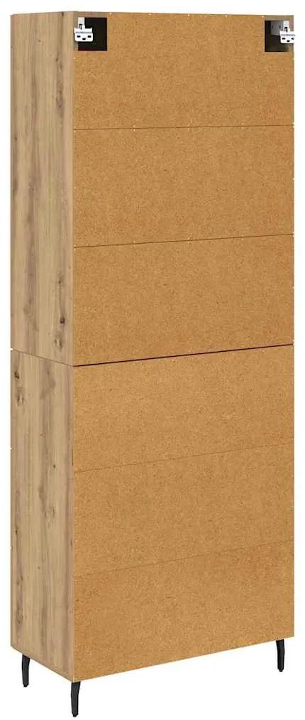 Magasfiú fiókkal 2 pcs Artisan tölgy Műanyag Fa és Üveg