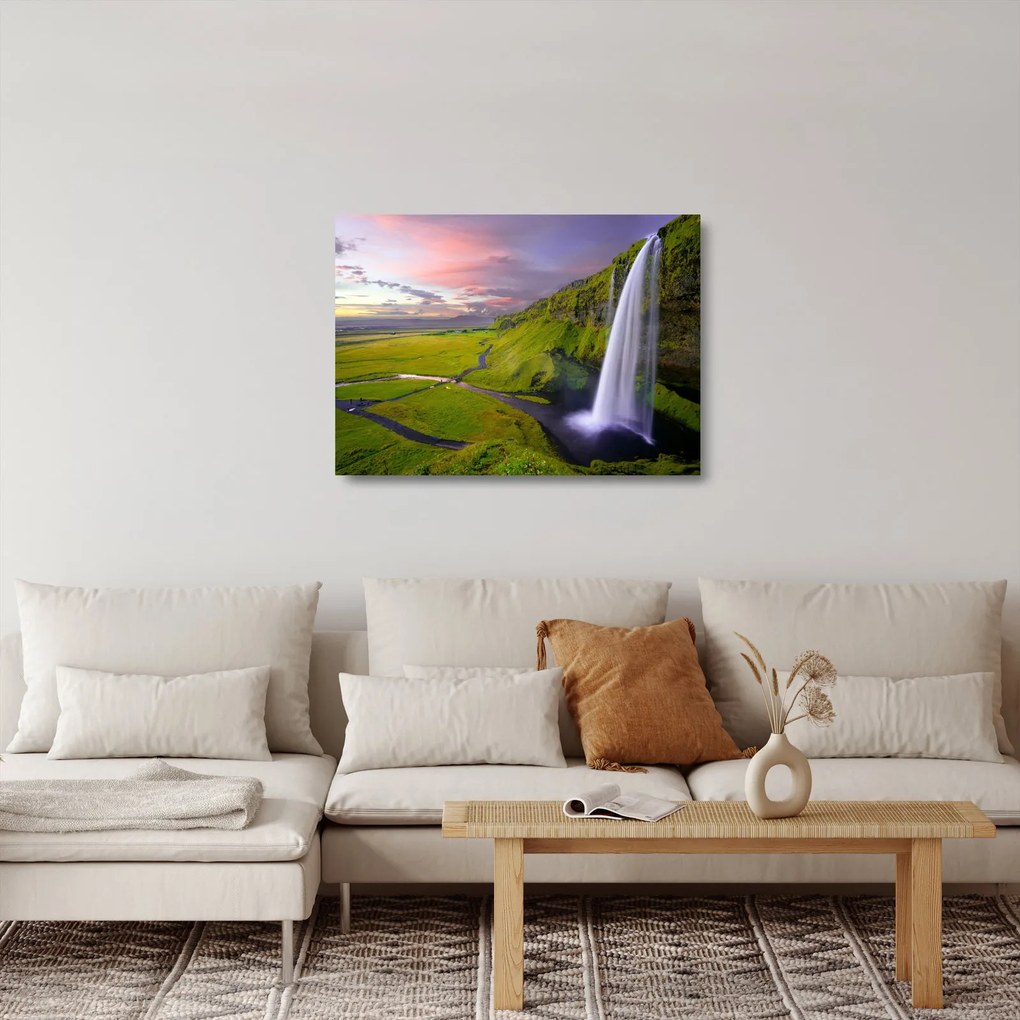 Vízesések képe (üvegen) (70x50 cm)