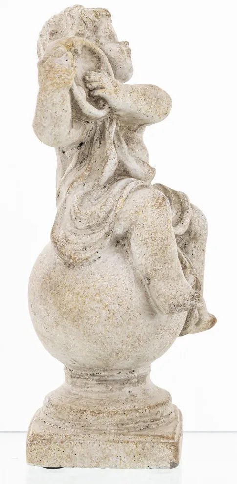 Dekoratív figura angyal Cement Szürke 19x8x8cm