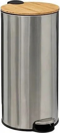 Bam ezüst szemeteskosár 30L modern Fém