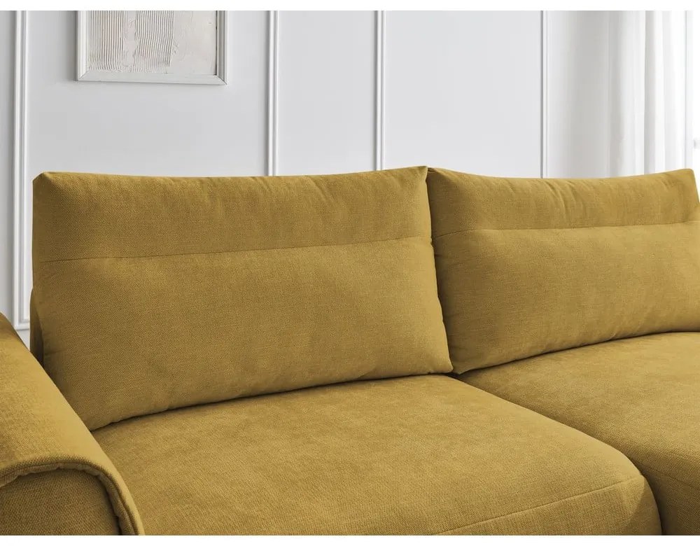 Okkersárga sarokkanapé Aden – Bobochic Paris