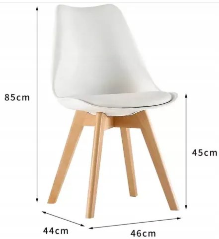 Skandináv stílusú étkezőszékek 4db fekete-fehér Basic