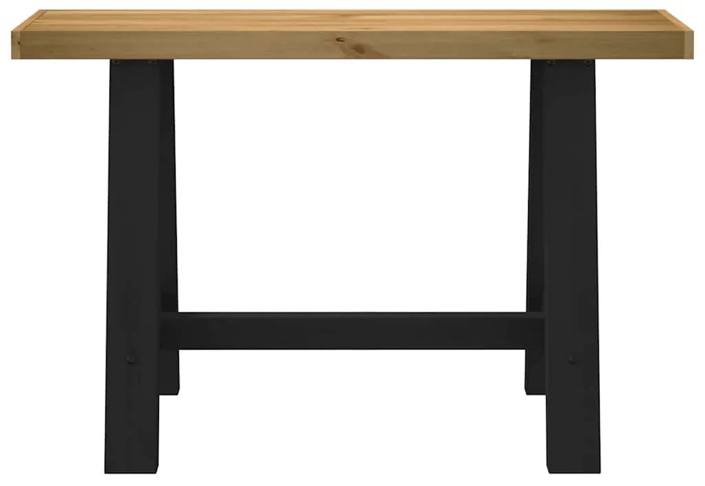 konzolasztal NOAIN A alakú lábak 120x30x75 cm tömör fa fenyőfa