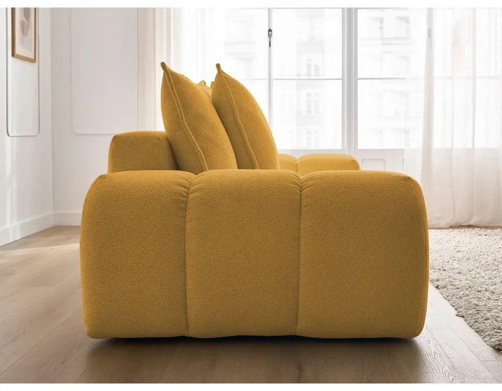 Mustársárga zsenília kanapé 278 cm Everest – Bobochic Paris