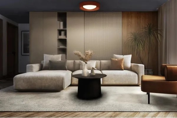 Osram - LED dimmelhető mennyezeti lámpatest ORBIS CONCRETE LED/18W/230V átm. 40 cm barna/beton