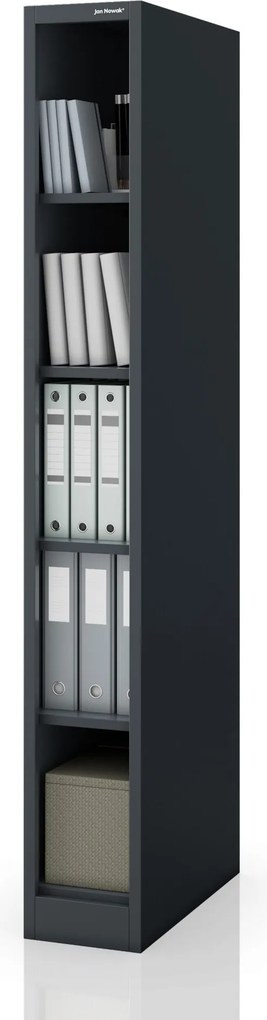 Keskeny fém archiváló polc dokumentumokhoz, antracit, 250x1850x600 mm: TIM