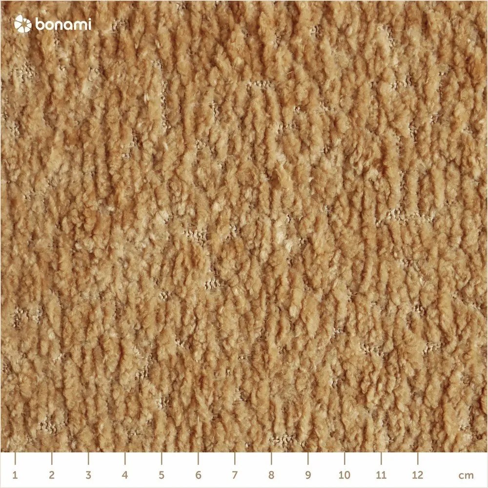 Mustársárga kárpitozott franciaágy ágyráccsal 180x200 cm Noira Slim – Bonami Selection