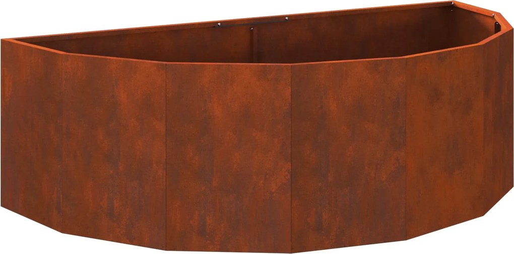 vidaXL Növénytartó Rozsdás 120 x 60 x 35 cm Időjárásálló acél