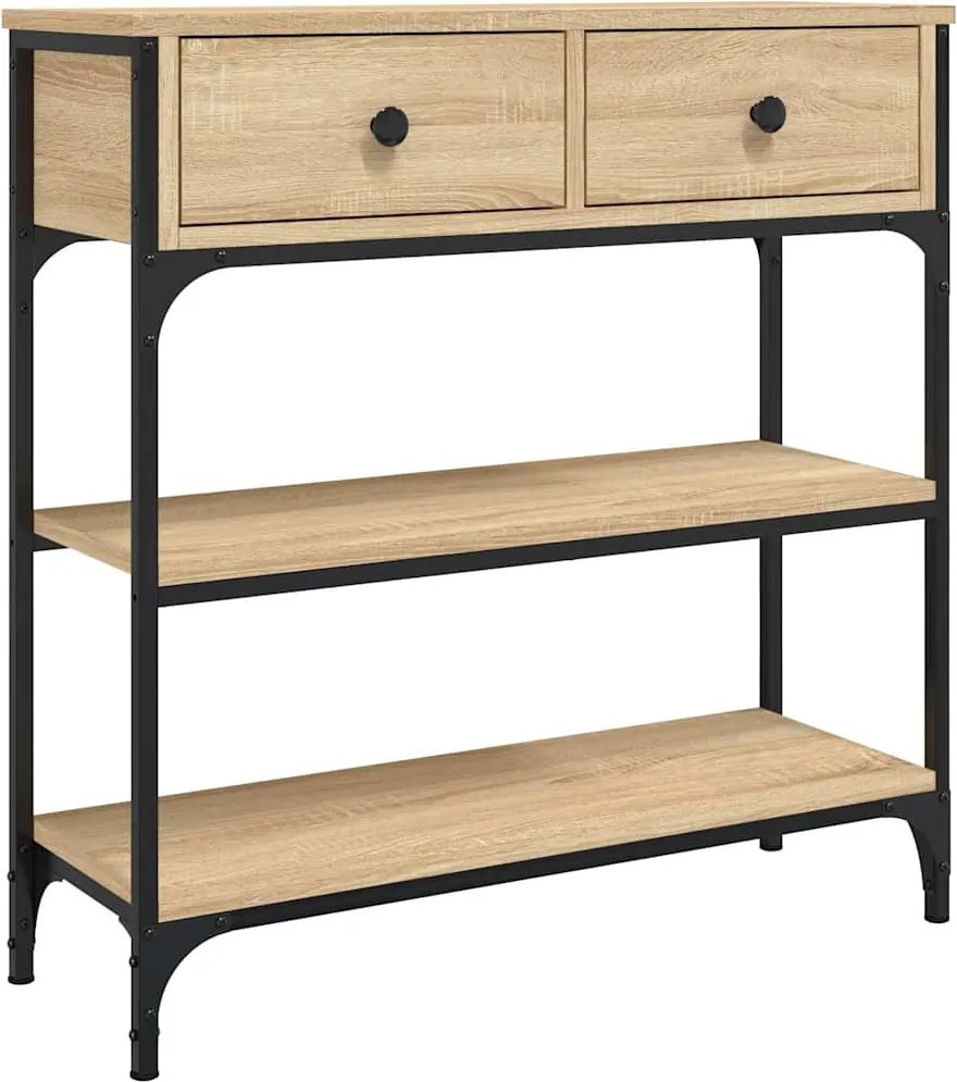 vidaXL sonoma tölgy színű szerelt fa tálalóasztal 72,5x25x75 cm