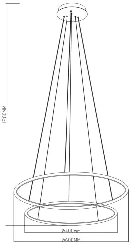 Zuma Line PL201004B-2BK - LED Csillár zsinóron MARSEILLE LED/40W/230V fekete