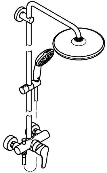 GROHE 26679001 - VITALIO START 250 zuhanyrendszer, 390 mm, fényes króm