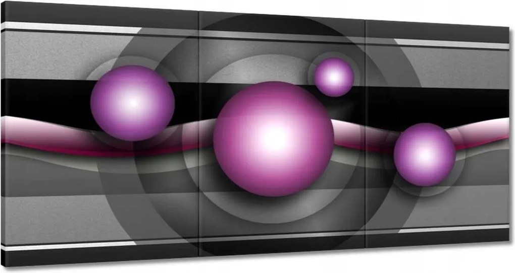 Vászonkép 120x60 Lila gömbök Absztrakt