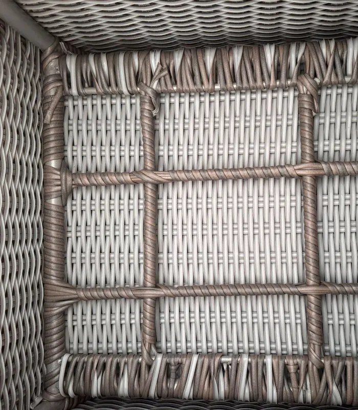 Kerti rattan fotel lábtartóval