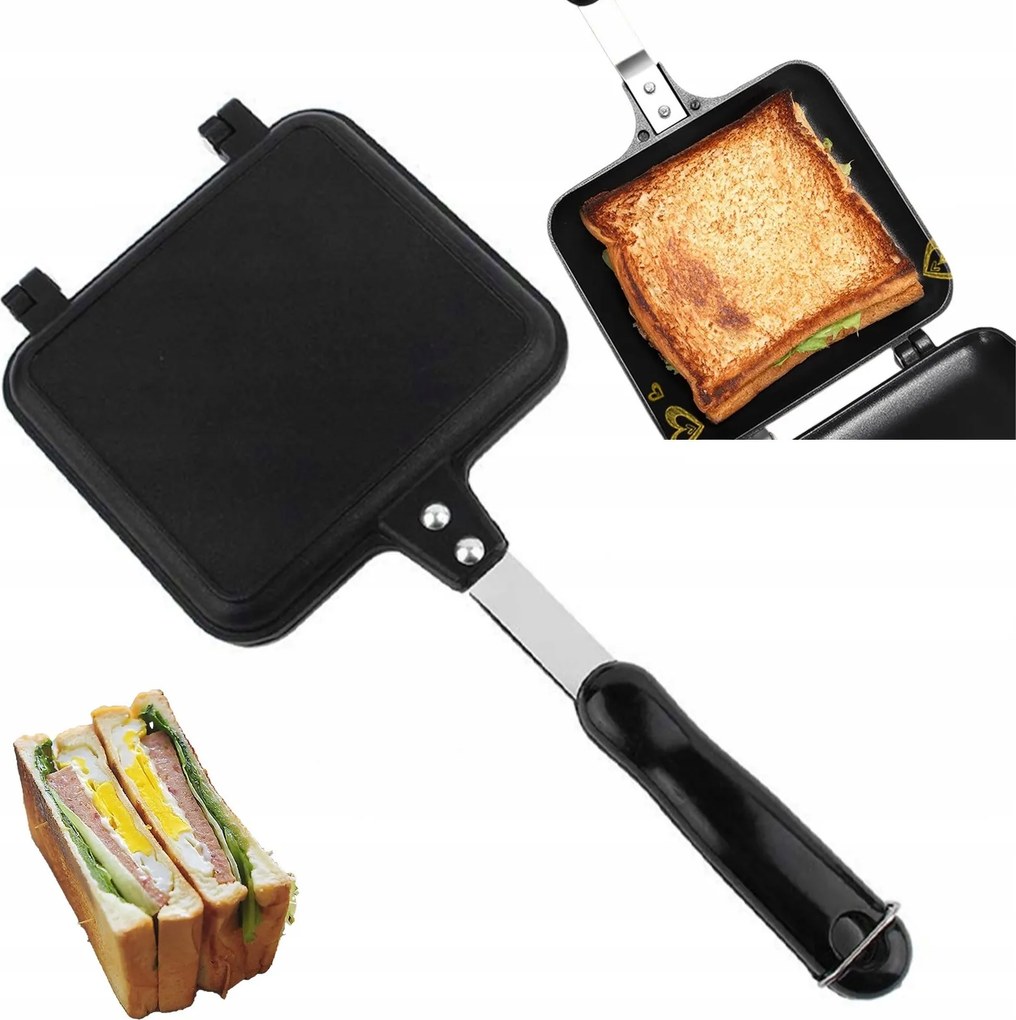 Kétoldalas szendvicssütő, palacsintasütő, lapos serpenyő, otthoni használatra