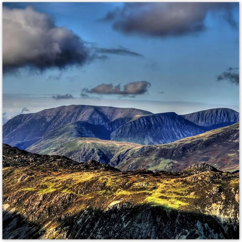 Poszterek 100x100 Gyönyörű kilátás a hegyekre