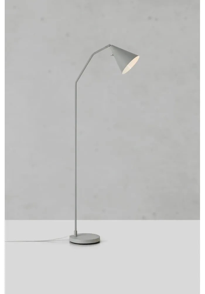 Szürke LED dimmelhető állólámpa fém búrával (magasság 144 cm) Funil – Markslöjd