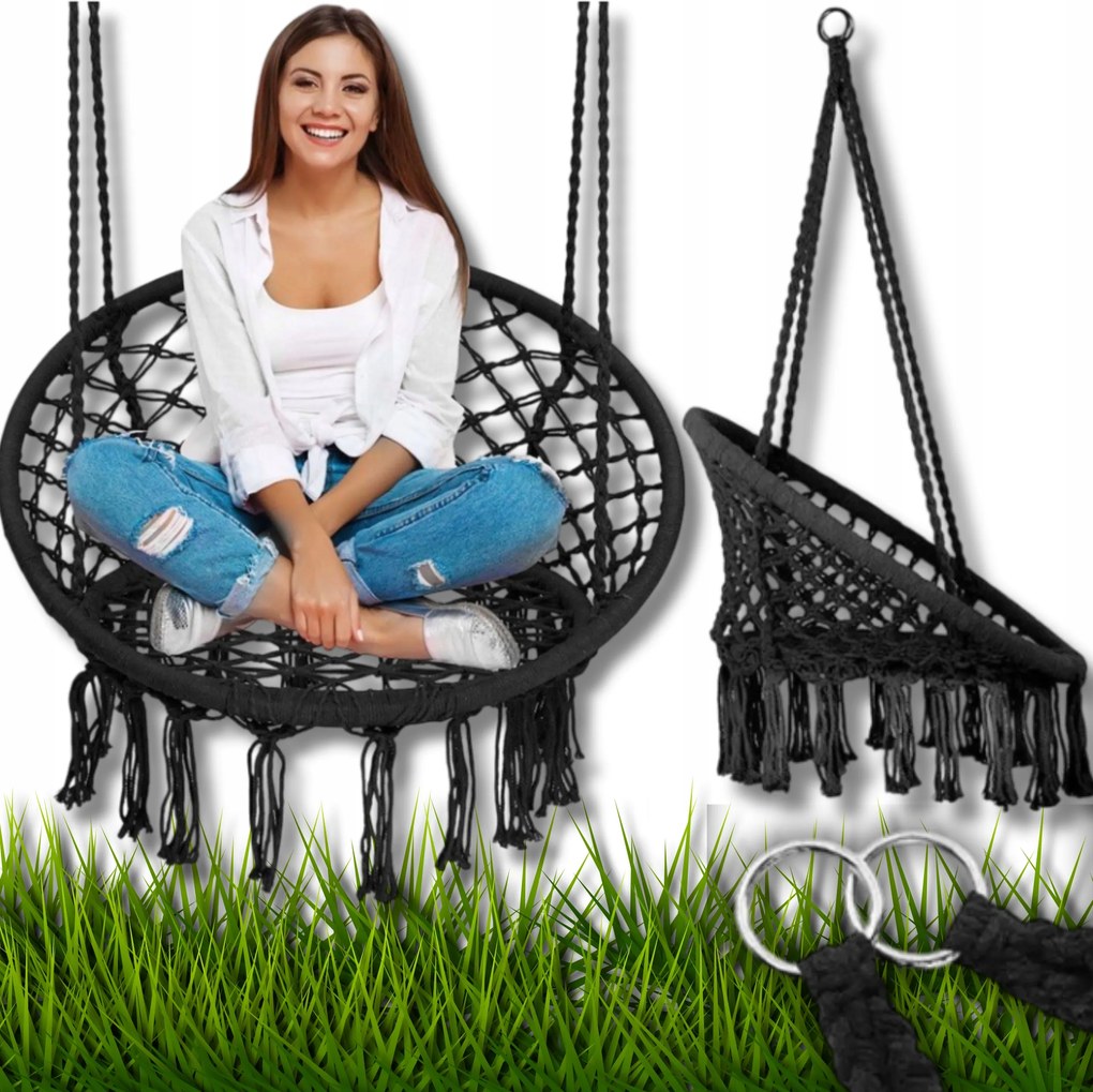 Gólyafészek Függőszék Boho Kerti Hinta Kerti Ház 120CM